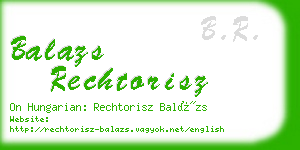 balazs rechtorisz business card